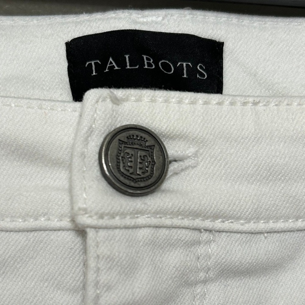 Talbots Denim Jeggings Women 16 Long White High Rise Skinny Stretch Pants Preppy - Picture 7 of 11